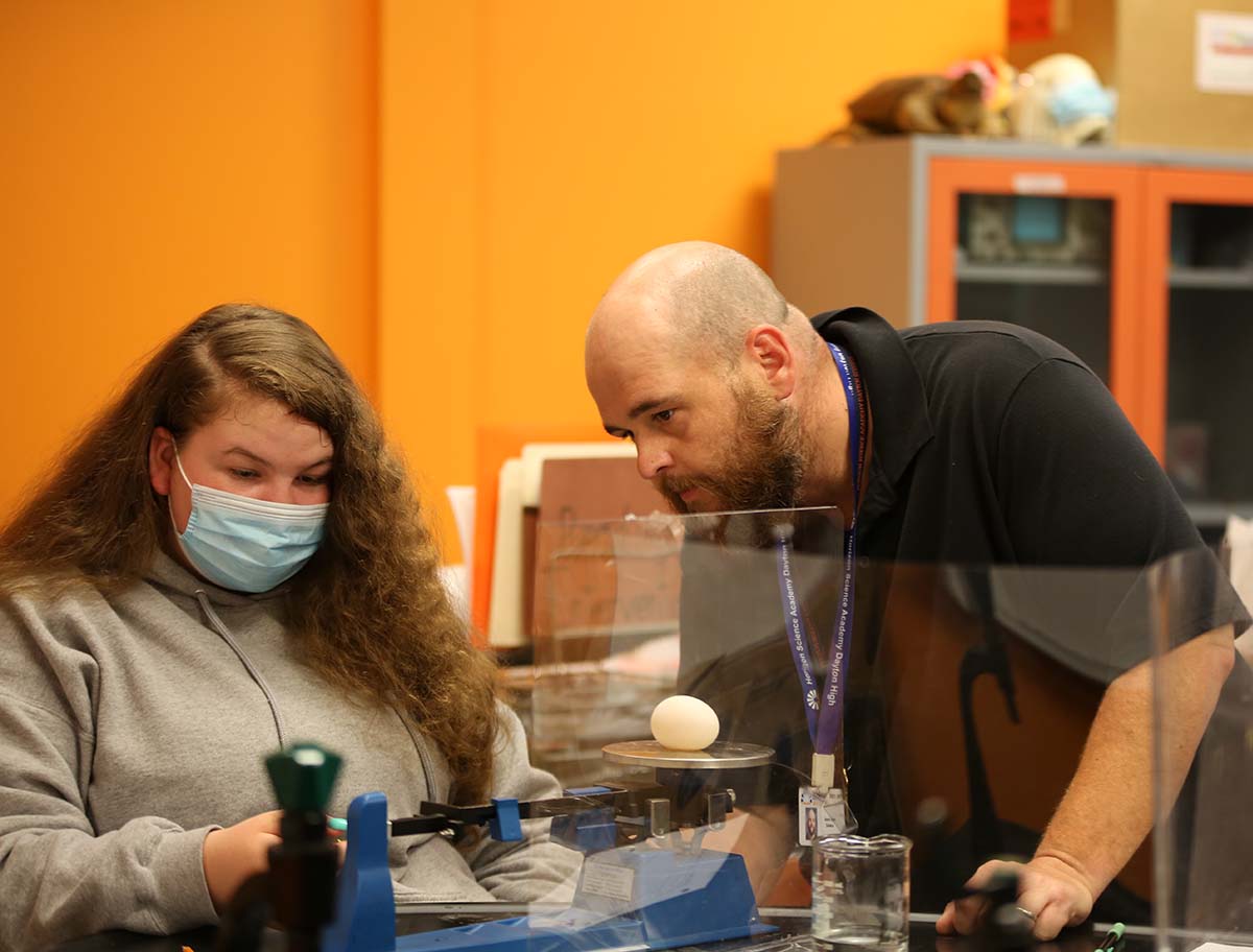 Horizon Science Academy Dayton High School Teacher smiling.